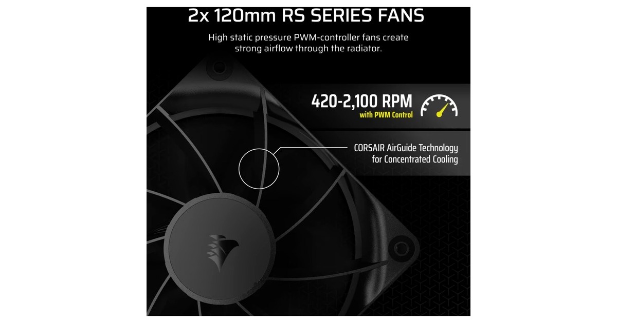 CorsairNAUTILUS 240 RS waterkoeling  (Zwart, 4-pins PWM fan-connector)