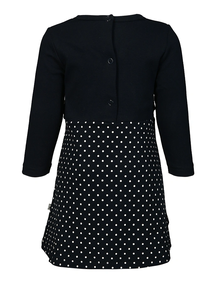 Langarmkleid PÜNKTCHEN & BOLERO in dunkelblau