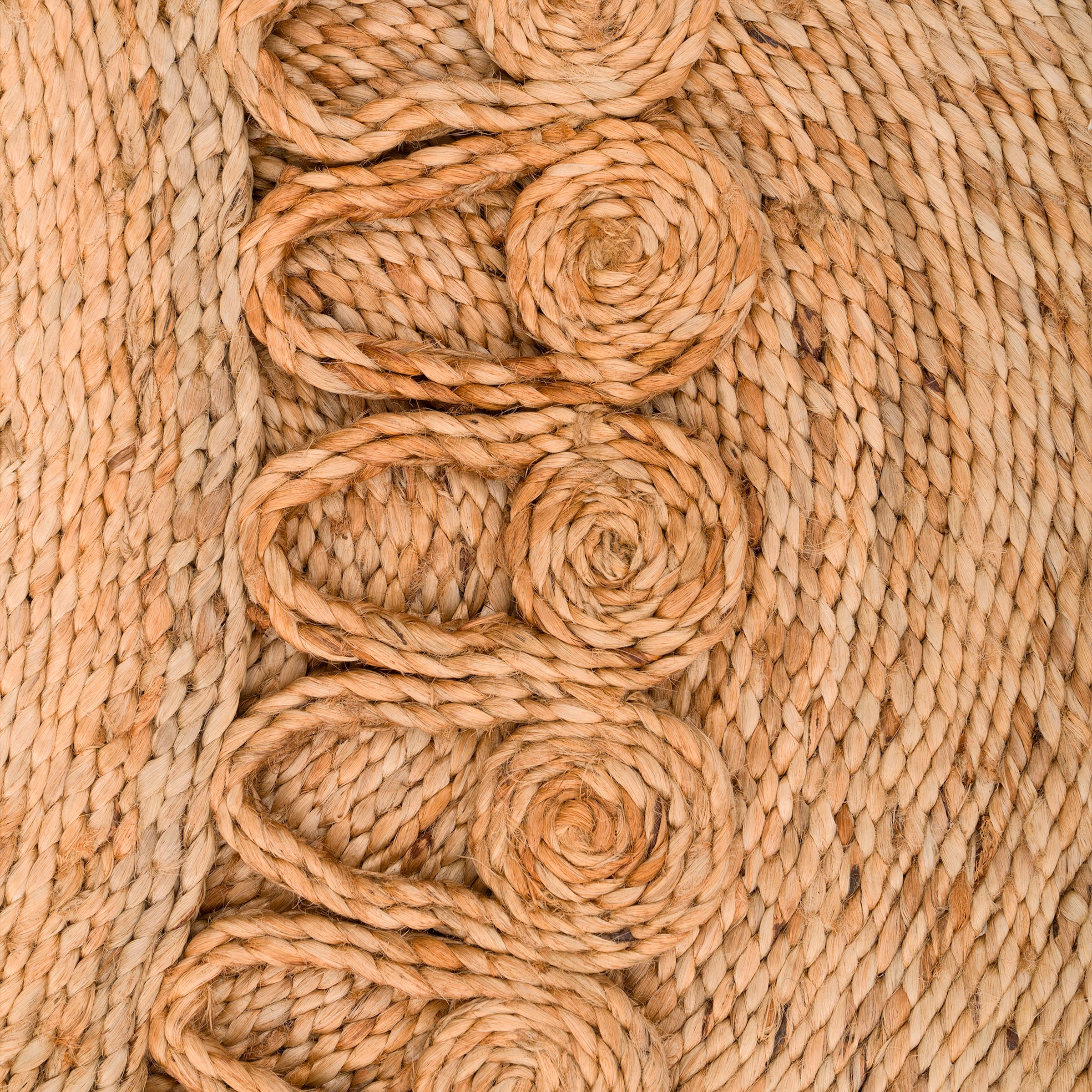 Paco Home Teppich »Viborg 597« rund 13 mm Höhe handgefertigter Natur-Teppich, Jute, Modern, Boho, Ethno