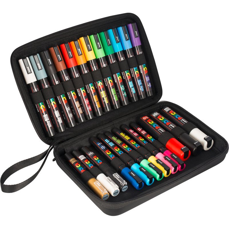 Marqueur à pigment, mallette de 24 pièces