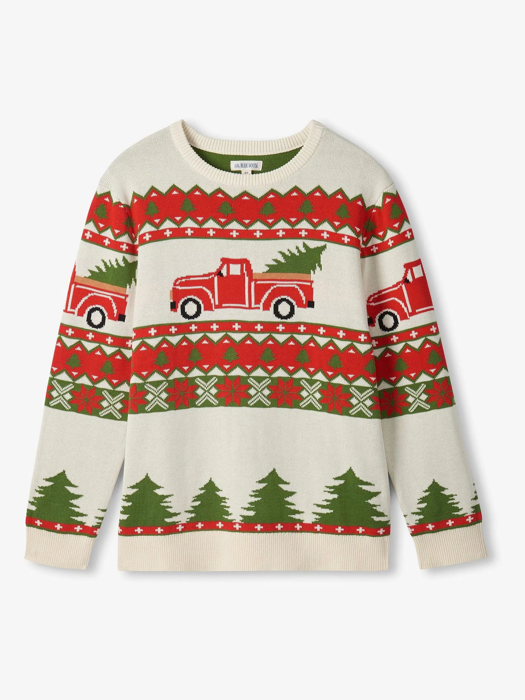 Hatley Red Truck Christmas Fairisle Jumper