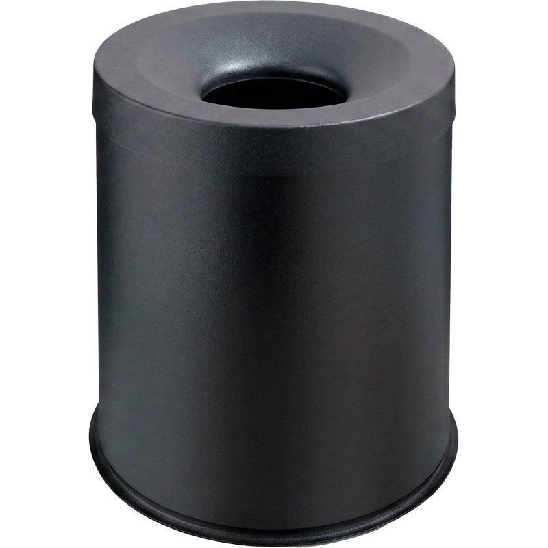 Corbeille à papier Antifeu Certifiée 15 L, noir