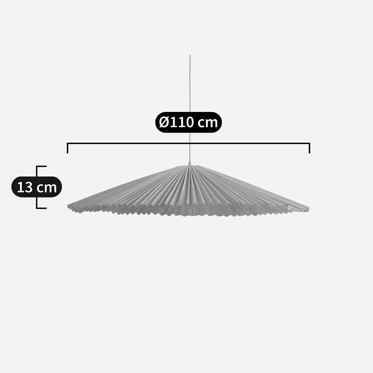 AM.PM<br>Luminária pendente com pregas de bambu trançado, Bansa