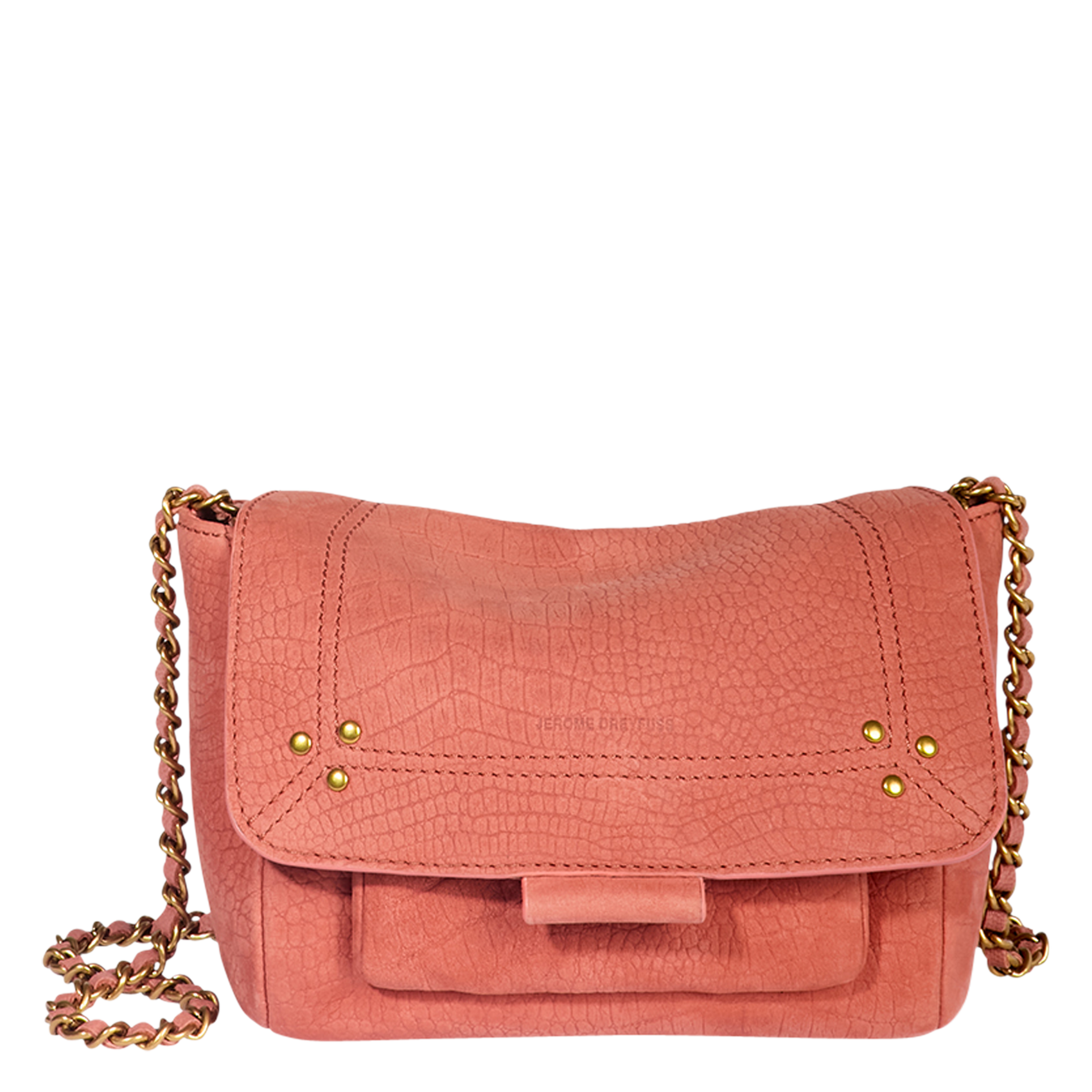 LULU S - Sac bandoulière en cuir velours | Orange