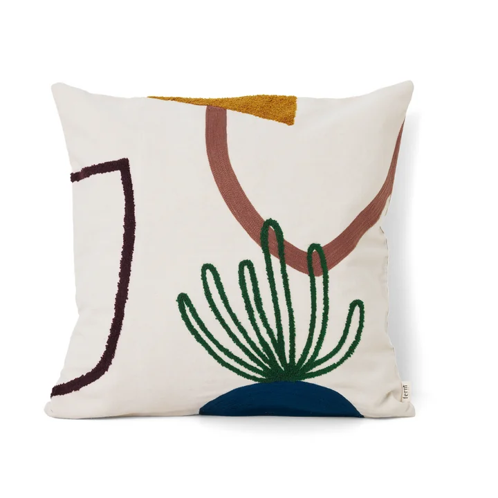 Ferm Living - Mirage Kissen 50 x 50 cm, Leaf