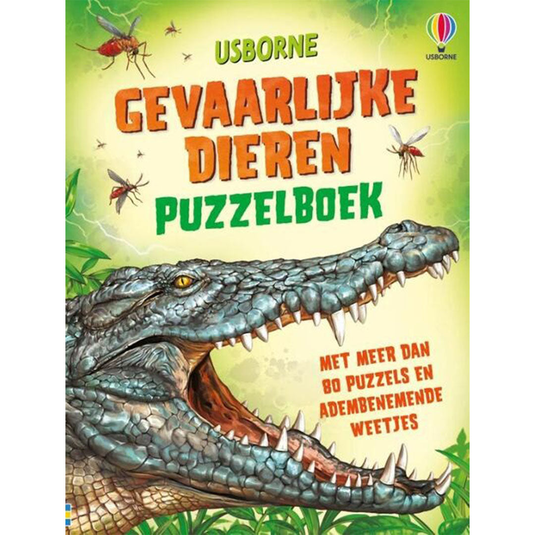 uitgeverij usborne puzzelboek gevaarlijke dieren