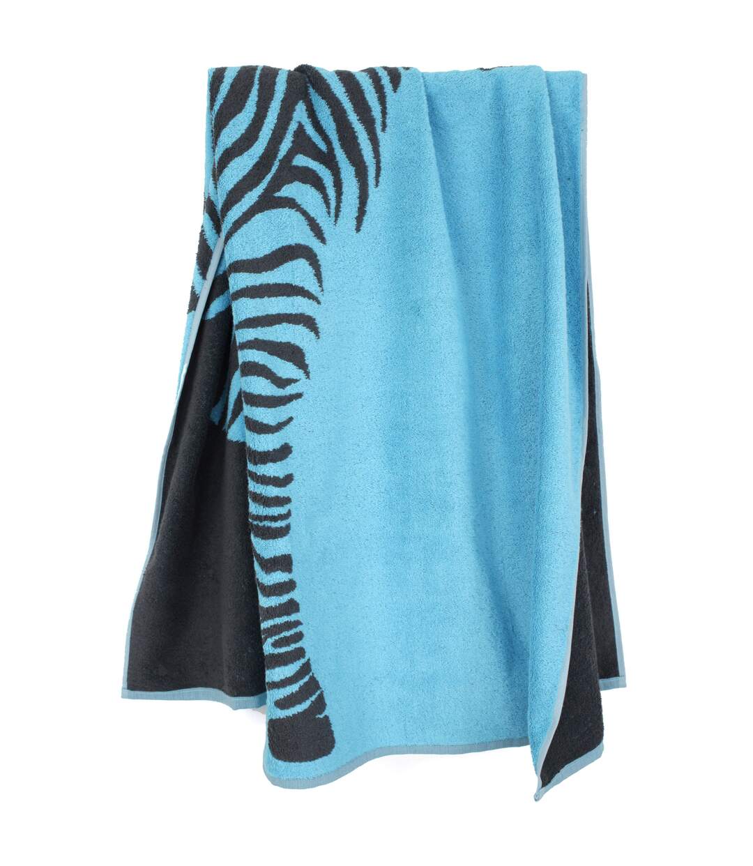 Drap de plage 75x150 cm KENYA Bleu Zèbre