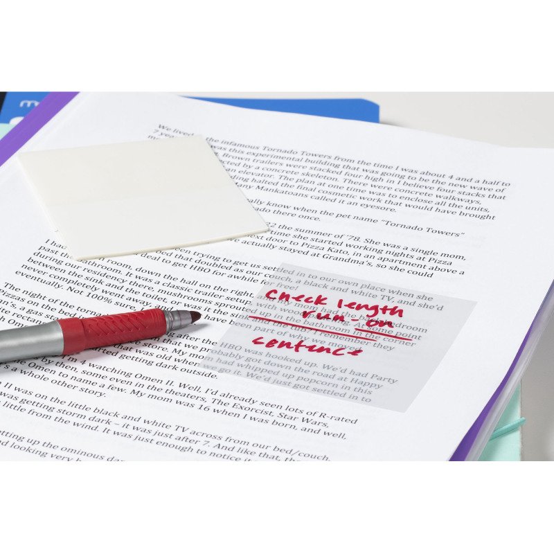 Notes repositionnables transparentes Post-it - Bloc de 36 feuilles