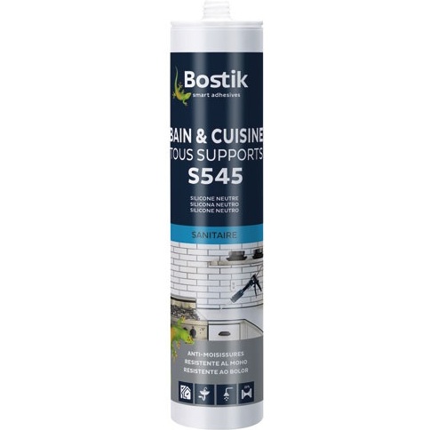 Mastic pour salle de bain et cuisine S545 - cartouche - translucide - 300 m