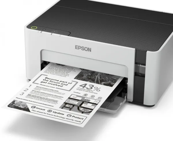 Epson EcoTank ET-M1100 - Printer - S/H - blækprinter - kan genopfyldes - A4/Legal - 1440 x 720 dpi - op til 15 spm - kapacitet: 150 ark - USB 2.0