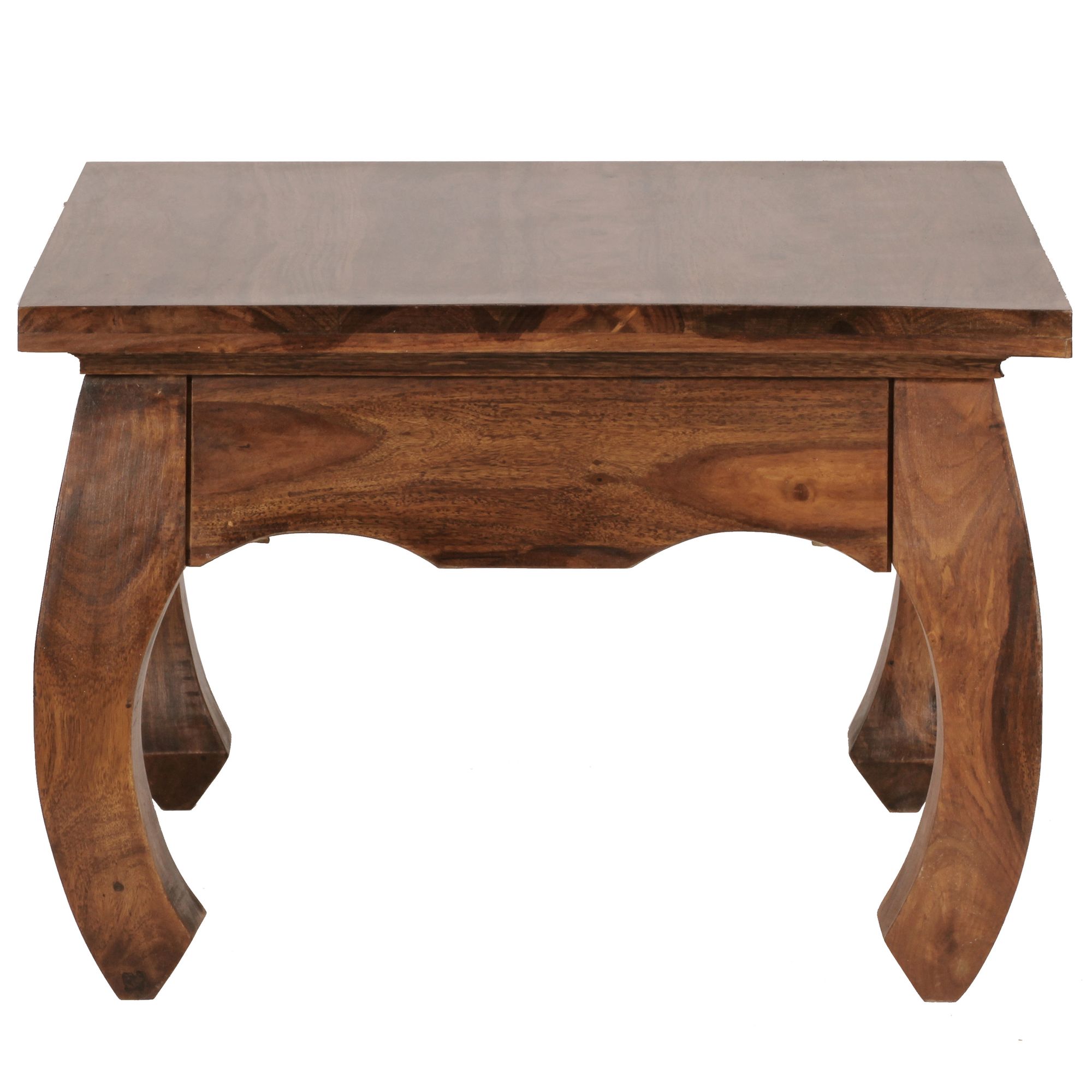 FineBuy Opium Wohnzimmertisch 60 x 40 x 60cm Sheesham Holz quadratisch Sofatisch