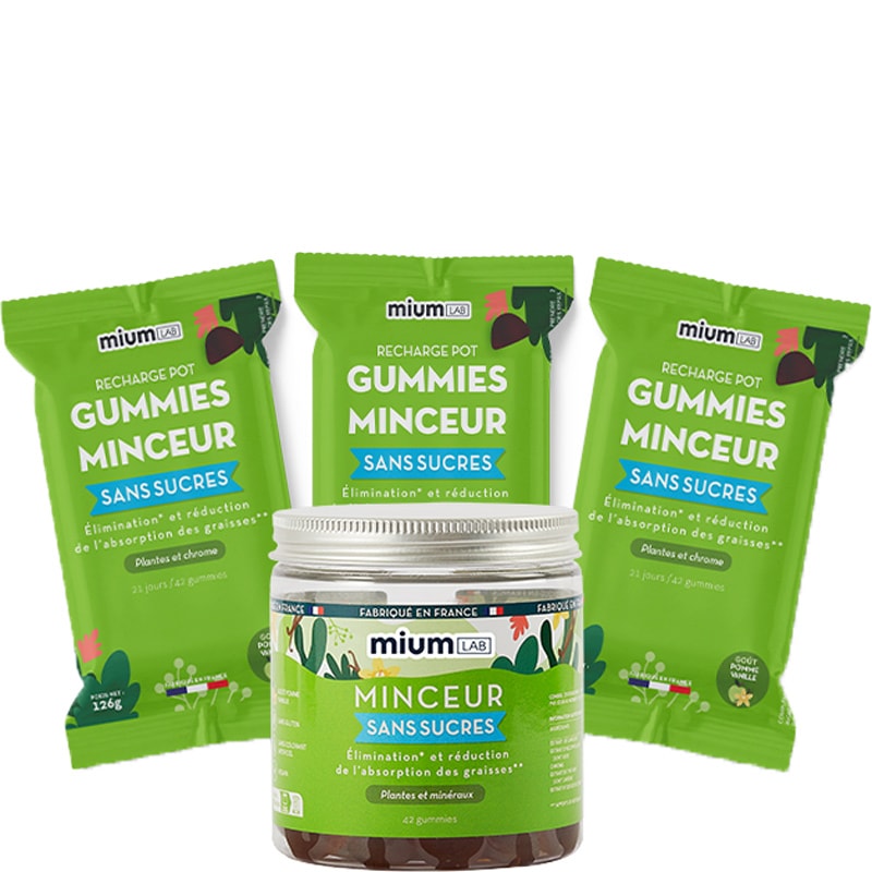Cure gummies minceur - Pomme & vanille - Sans sucres - 3 mois