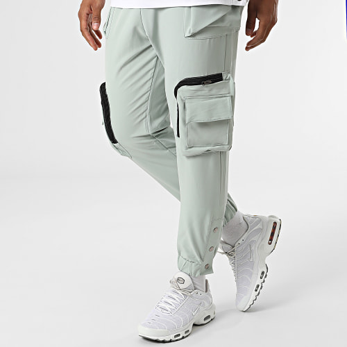 Ensemble Tee Shirt Poche Et Pantalon Jogging F22-909T Blanc Turquoise