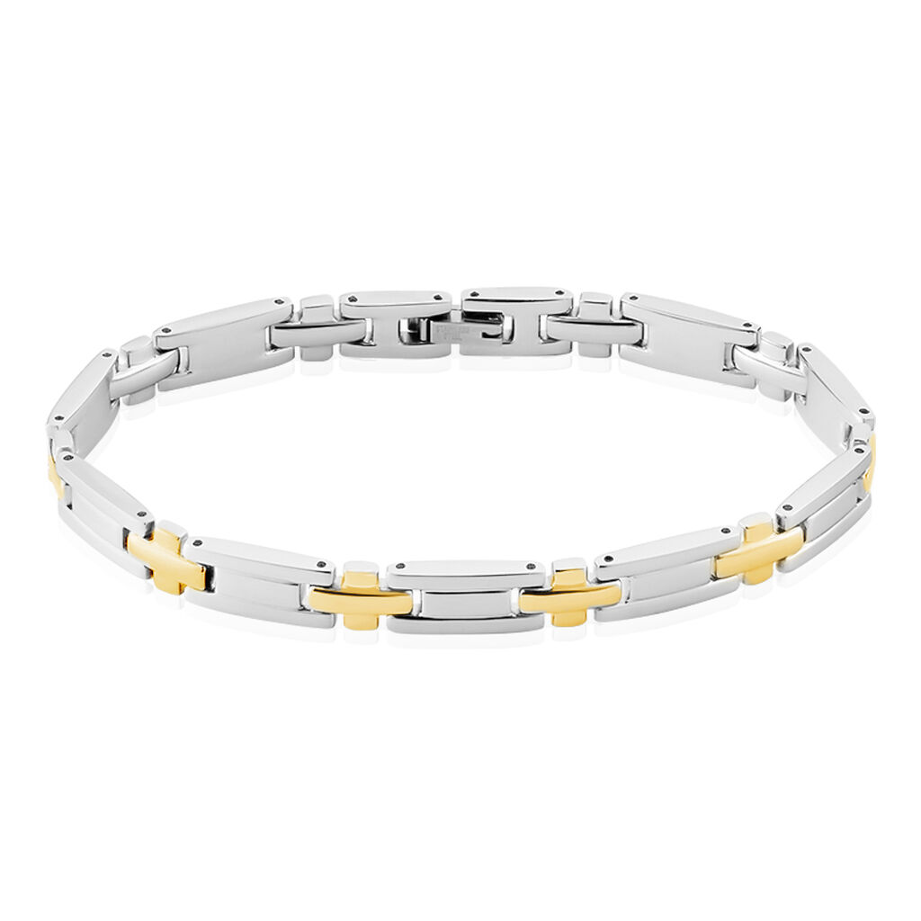 Bracelet Pierre Acier Bicolore