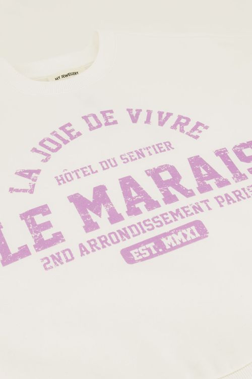 Witte sweater le marais