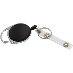 Clip de ceinture avec cordon en nylon extensible, noir/