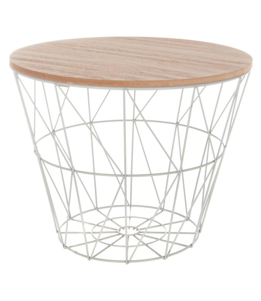 TABLE CAFE METAL GRIS KUMI D.38X30.5CM