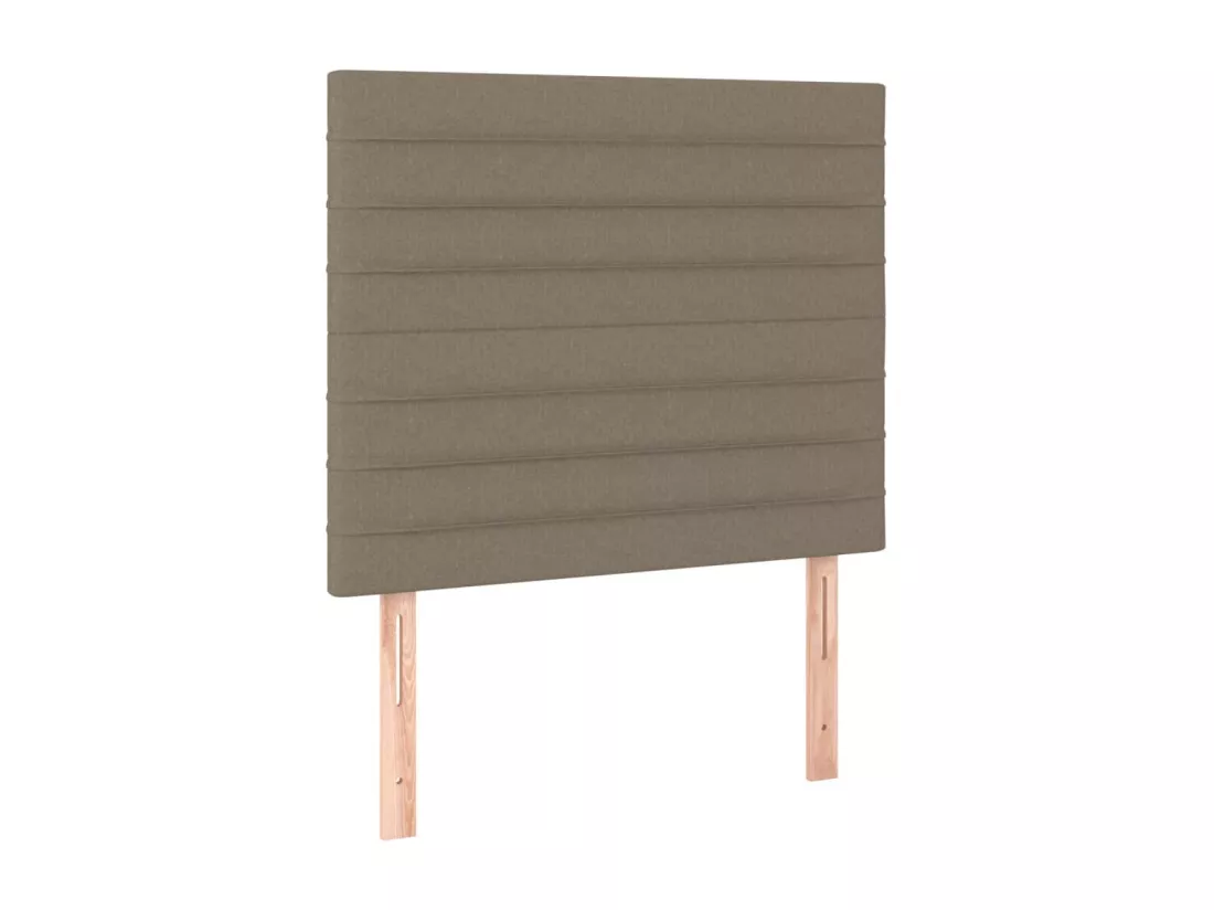 Sommier tapissier avec matelas et LED Taupe 90x190 cm Tissu