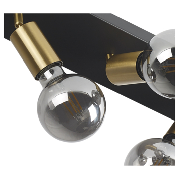 GAMMA opbouwspots Capri 3-lichts zwart-messing