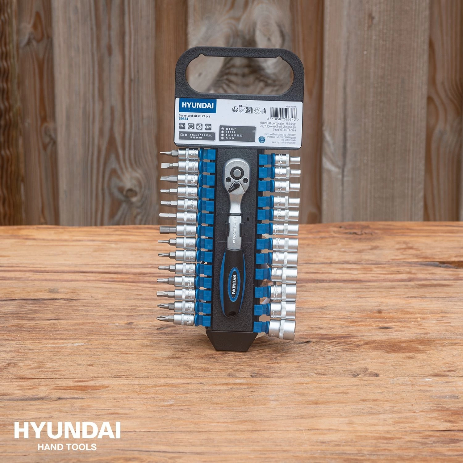 Hyundai 59634 27-delige Dopsleutelset - 1/4”