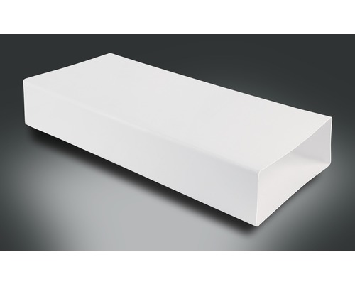 Rotheigner plat kanaal, wit, 220x90 mm, lengte 0,50 m