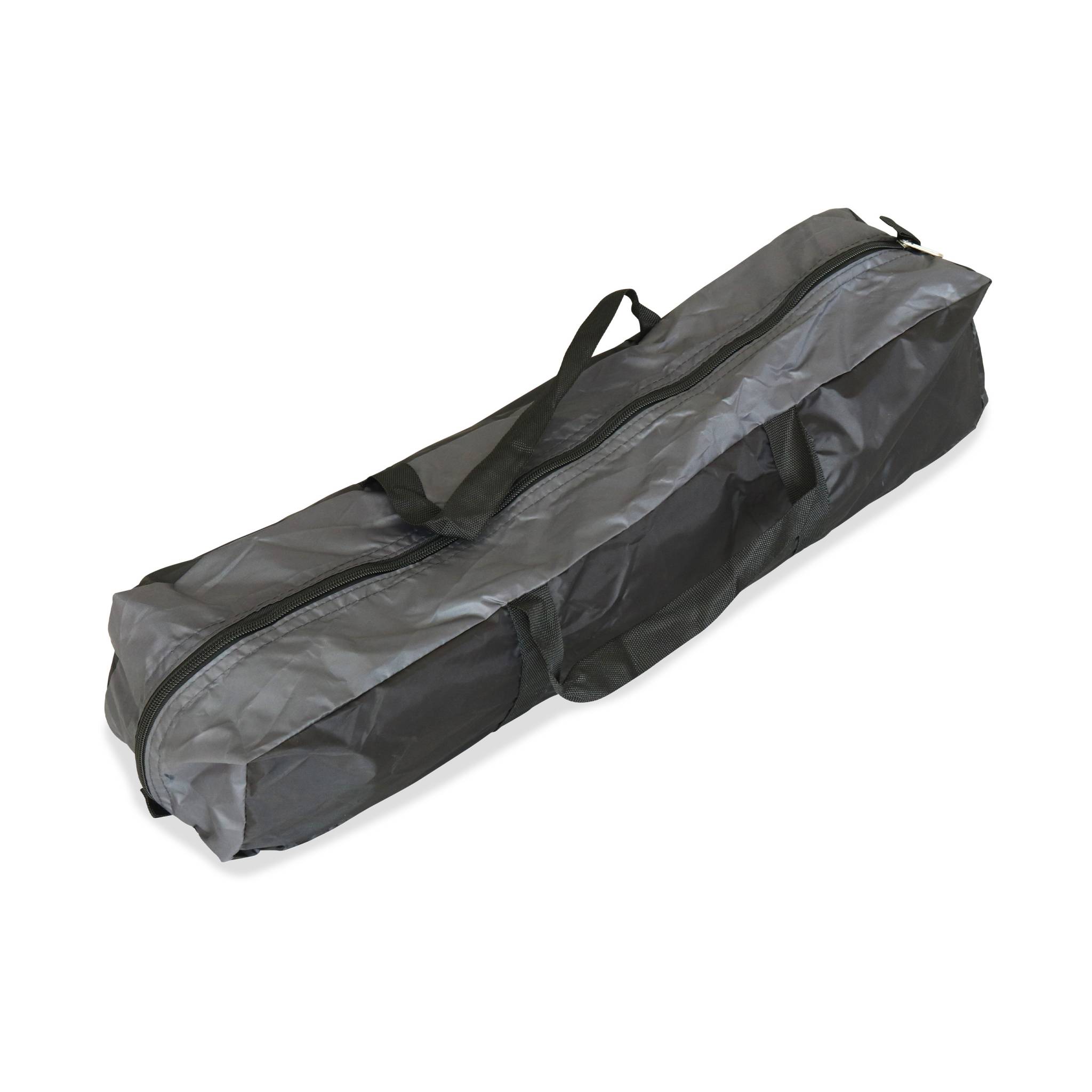 Trampoline 430cm gris avec pack d'accessoires + tente de camping avec sac de transport