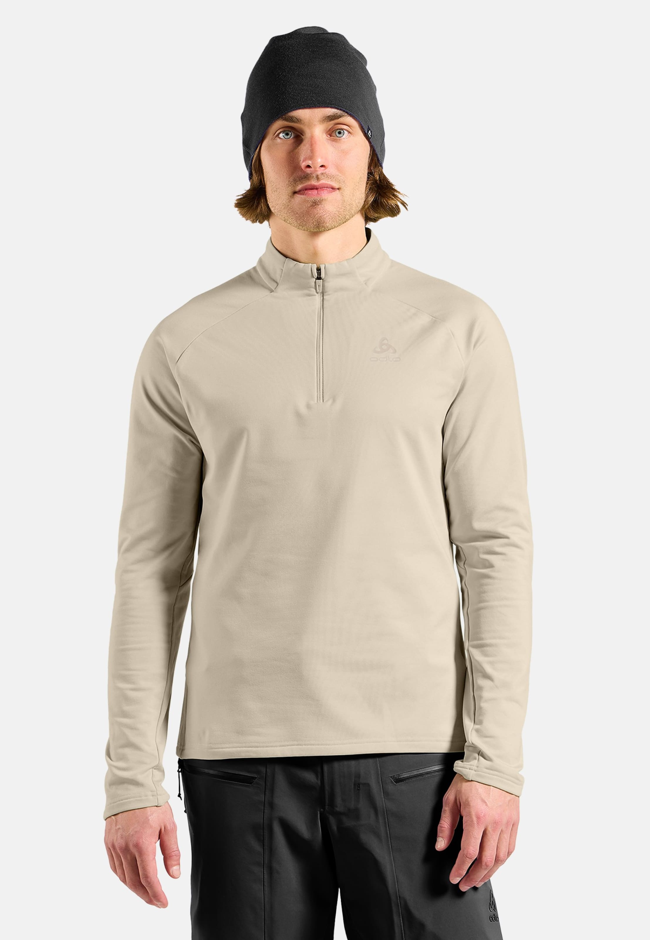 Essentials Light Mid Layer mit Halbreissverschluss in agate gray