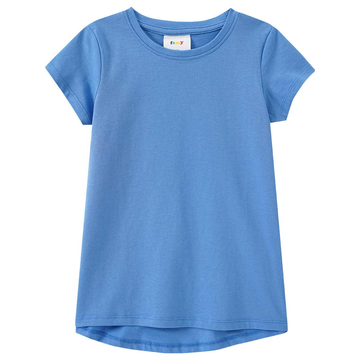 Famy 3 Mädchen T-Shirts im Basic-Look blau / weiss / rosa