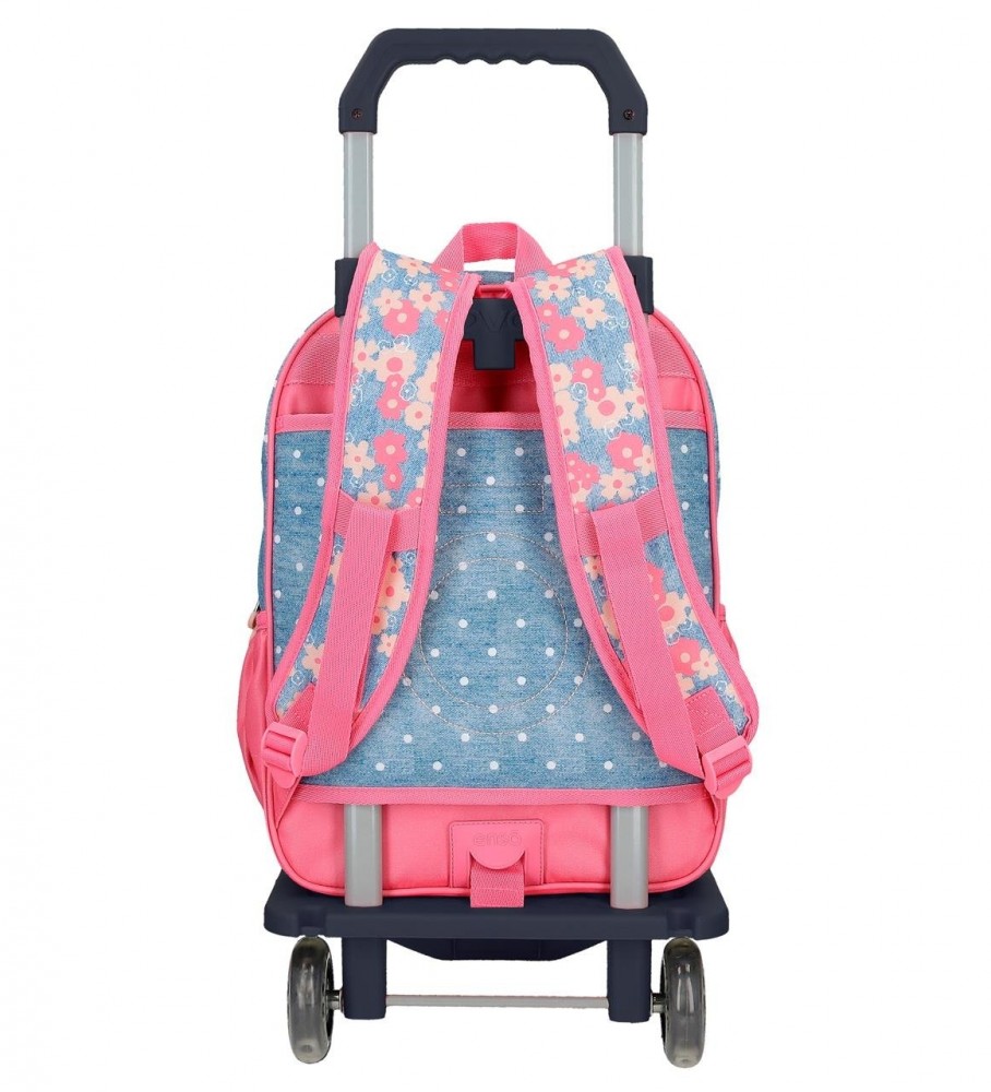 Enso Mochila escolar Little Dreams 38 cm con carro rosa