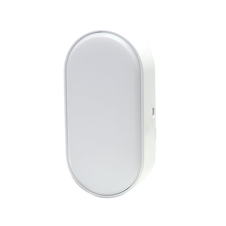 Hublot Moresby LED intégrée blanc neutre IP44 700lm 10W L.10xl.5,5xH.20cm ovale blanc GoodHome
