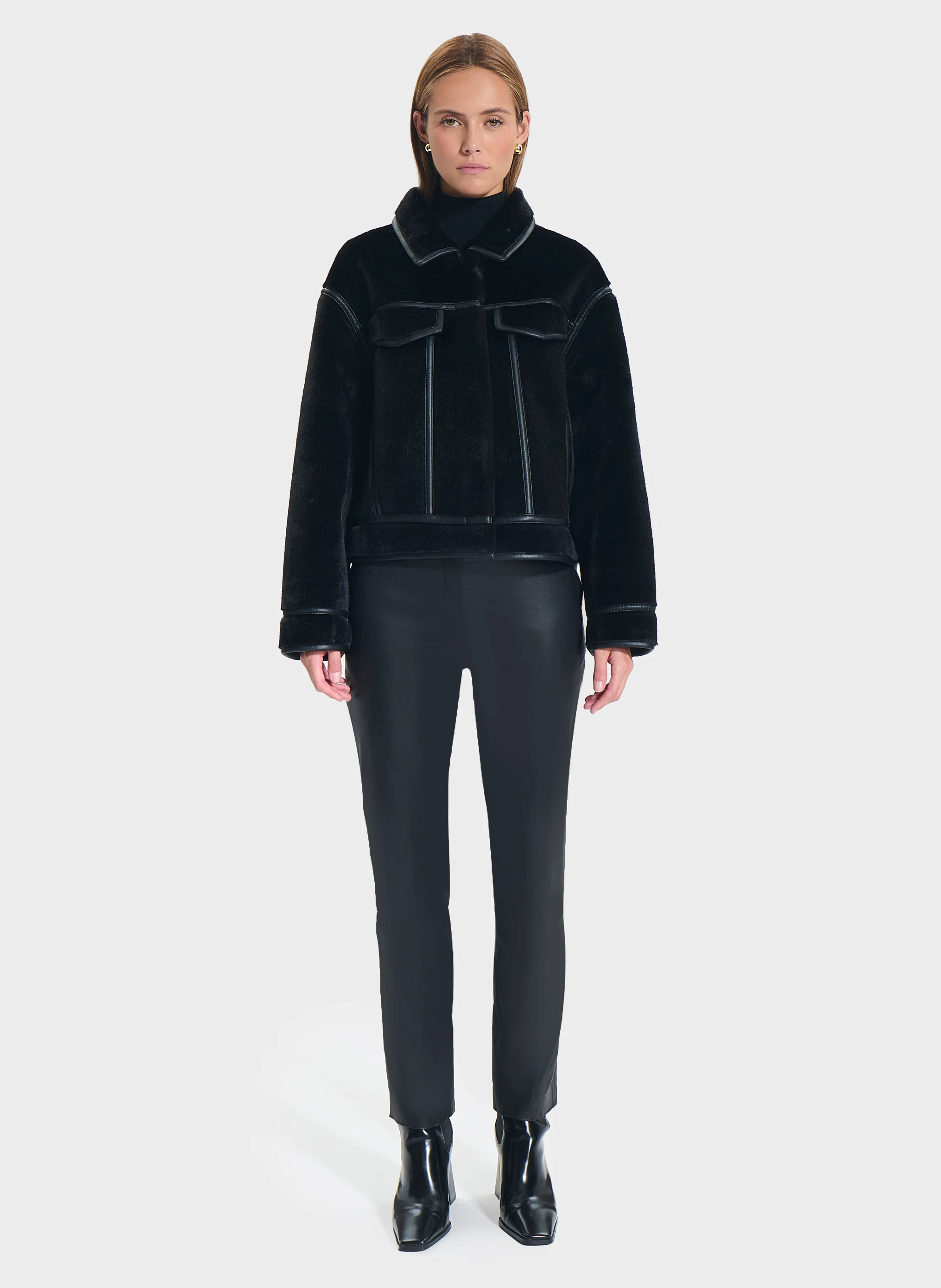 MONGE - Veste col classique | Noir