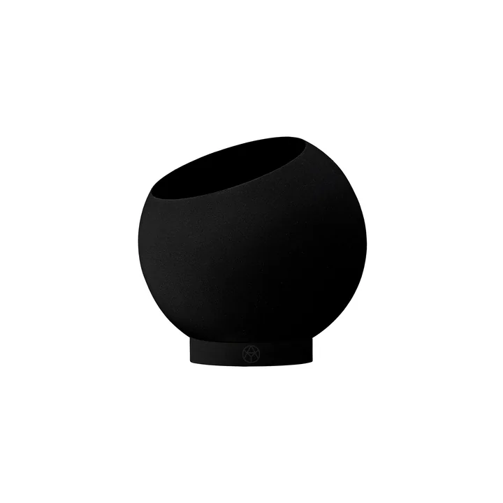 AYTM - Globe Blumentopf, Ø 17 x H 15,4 cm, schwarz / schwarz