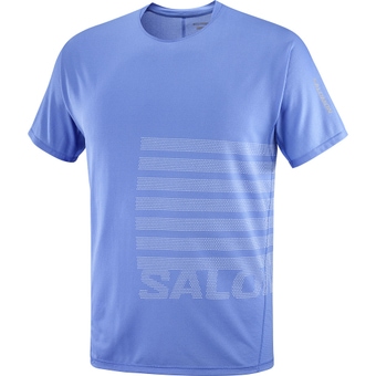Salomon Sense Aero Graphic T-Shirt Ultramarine / White Herren
