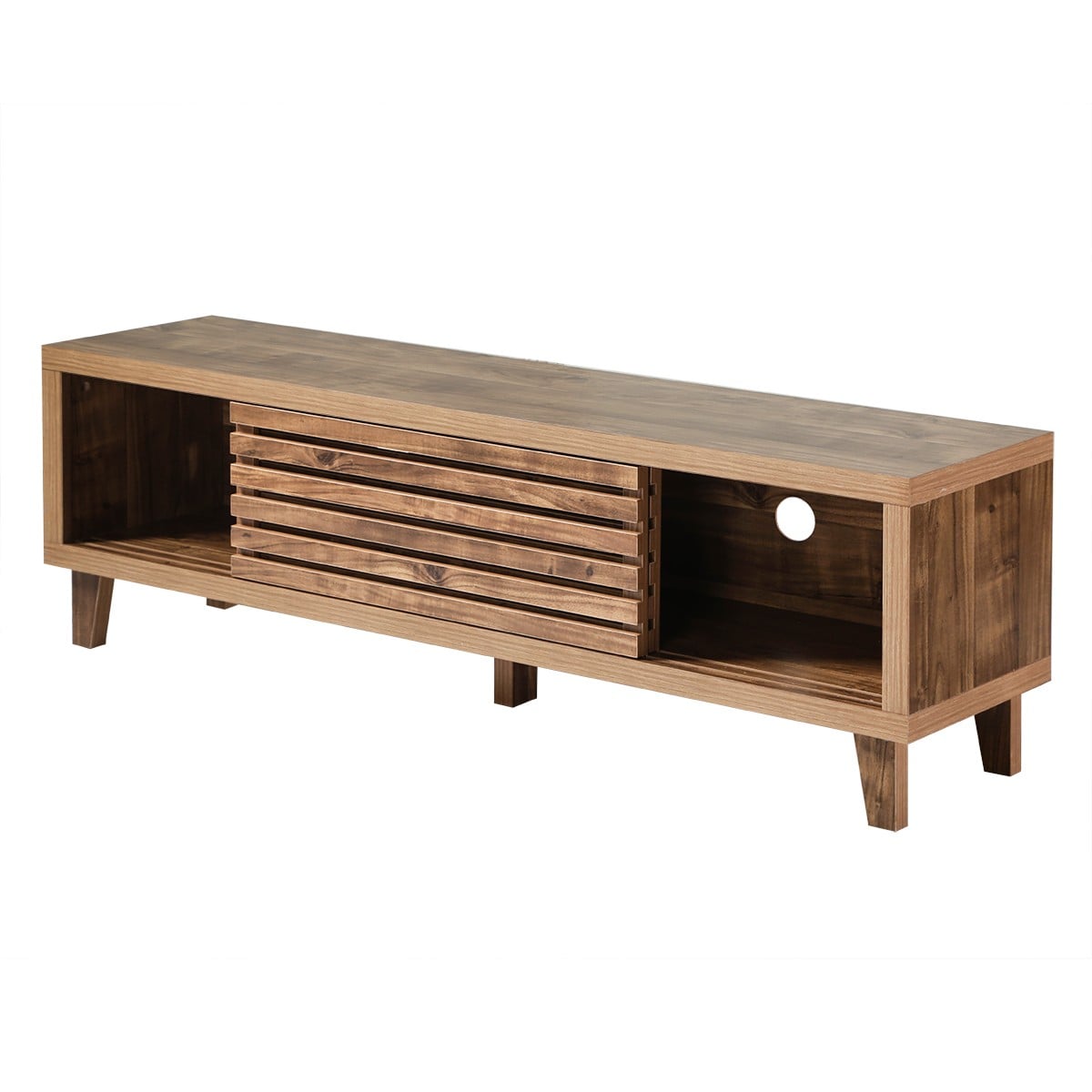 Calicosy - TV-Meubel LIAM - B140 cm - Donker hout