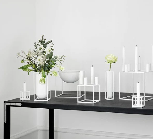 Audo Copenhagen  Kubus 1 lysestage - Hvid