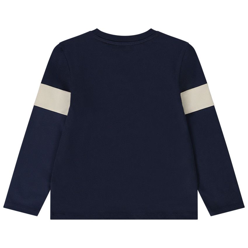 T-shirt manches longues print fantaisie sport pour garçon - Bleu marine