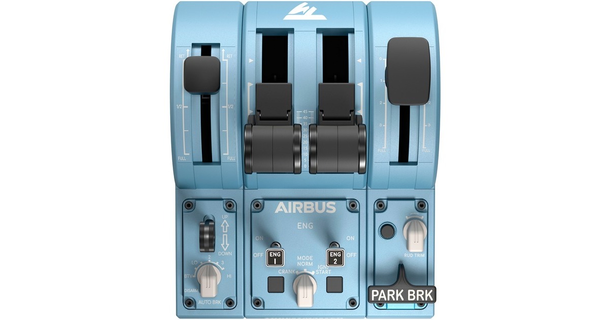 ThrustmasterTCA Quadrant Add-on Airbus Edition gaming gasregelaar  (Blauwgrijs/zwart, Pc)