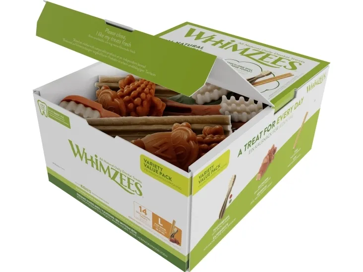 Whimzees Variety L, 14 stk, 840 g, box
