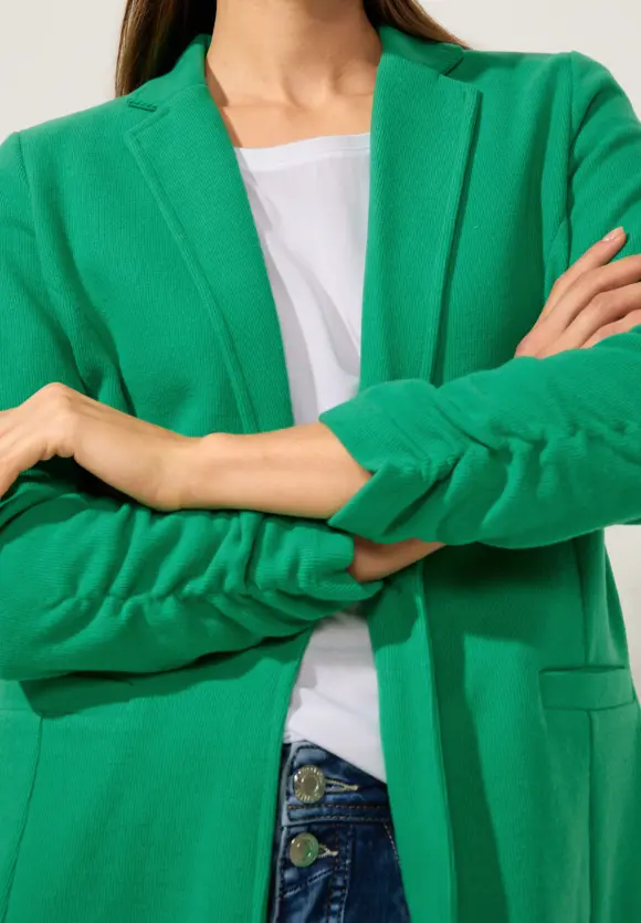 Longblazer mit Raffung - dark cameo green