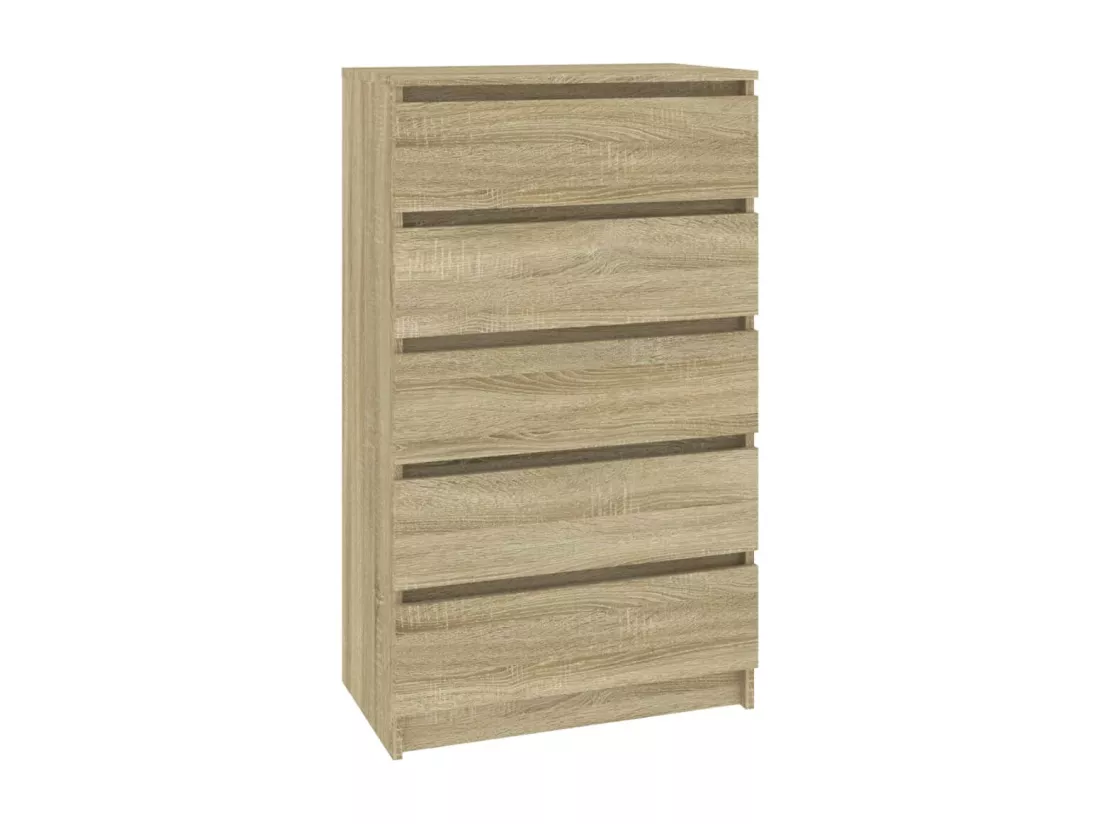 Commode Chêne sonoma 60x36x103 cm Bois d'ingénierie