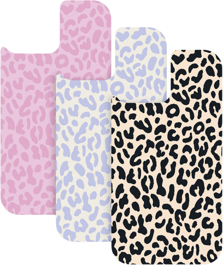 HoldIt Print Pack iPhone 15/14/13 Leopard Hvid