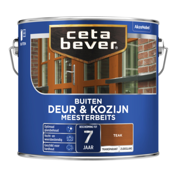CetaBever Meesterbeits Deur & Kozijn zijdeglans transparant teak 2,5 liter