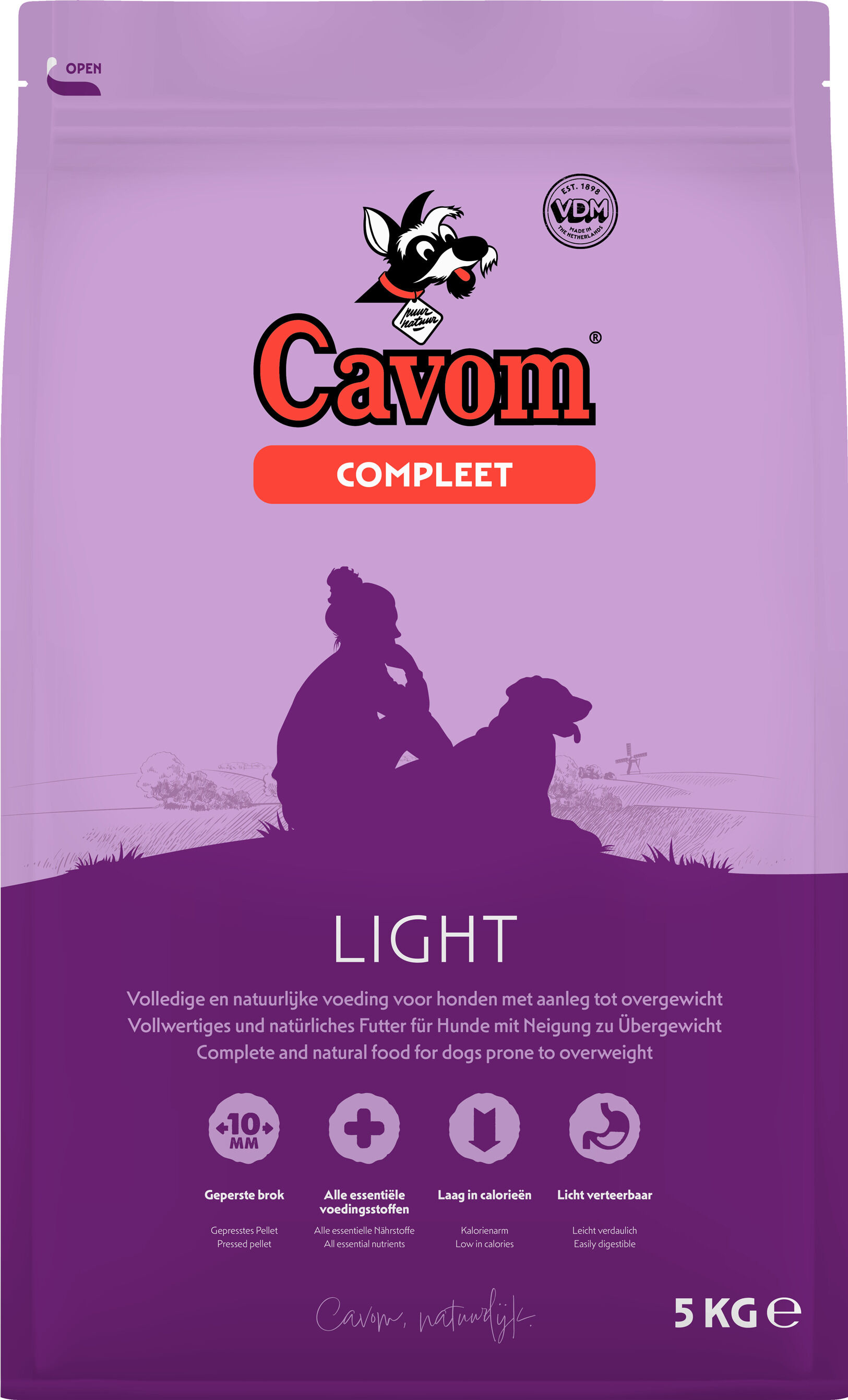 Cavom Compleet Light - Hondenvoer - 5 Kilogram - rund