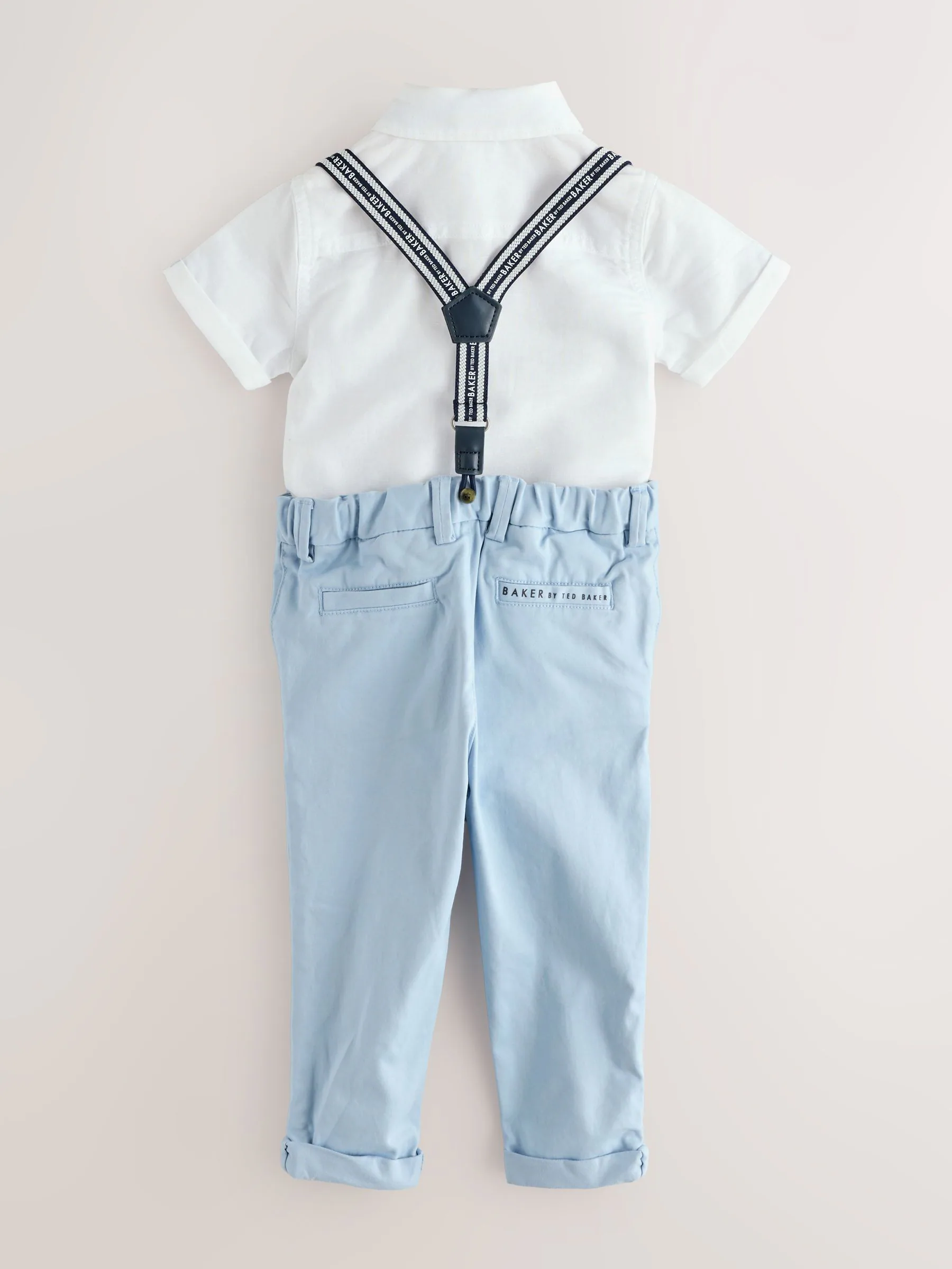 Blauw - Baker by Ted Baker Shirt Trousers and Braces Set