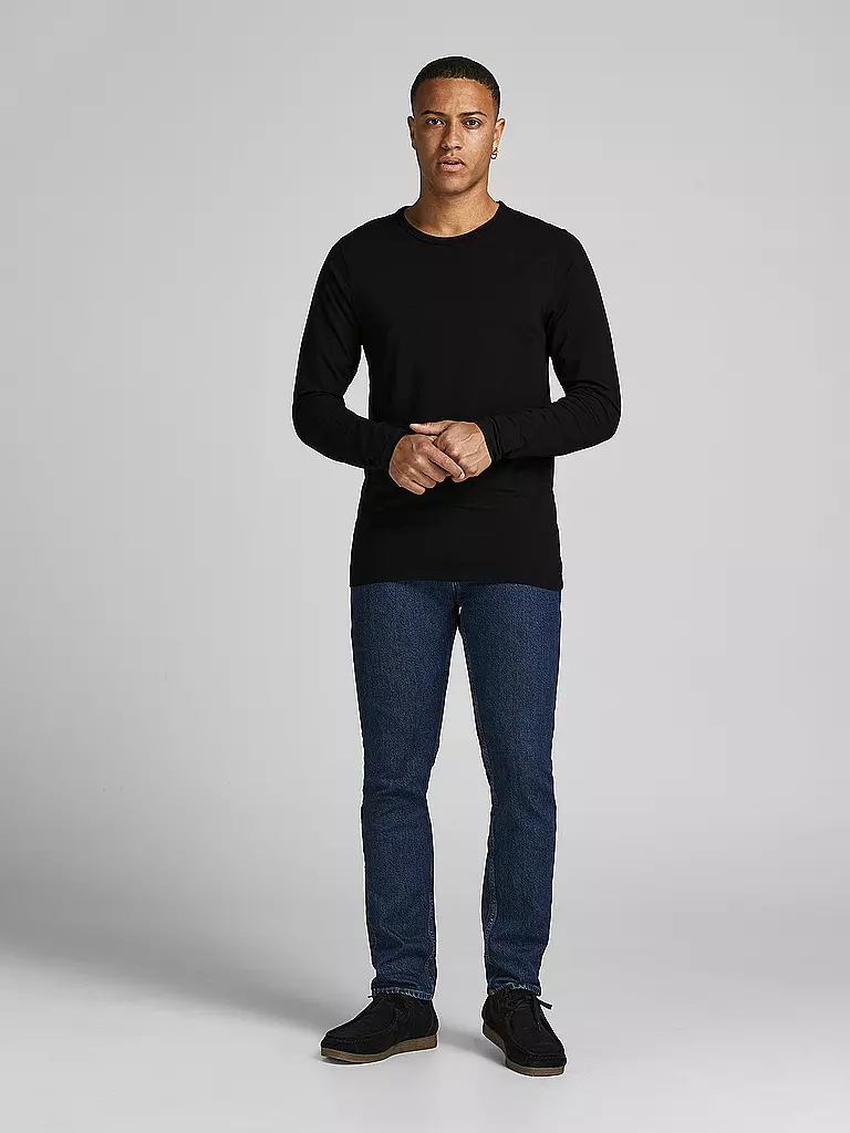 JACK & JONES Basic Langarmshirt schwarz