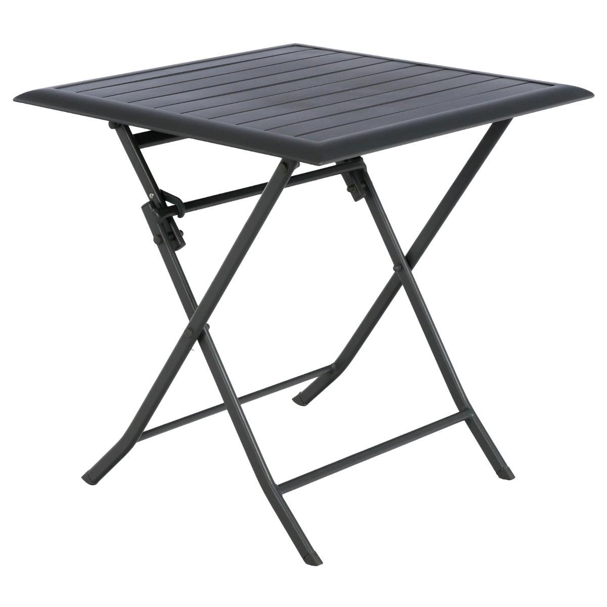 TABLE AZUA PLIANTE ALUMINIUM GRAPHITE 2 PLACES
