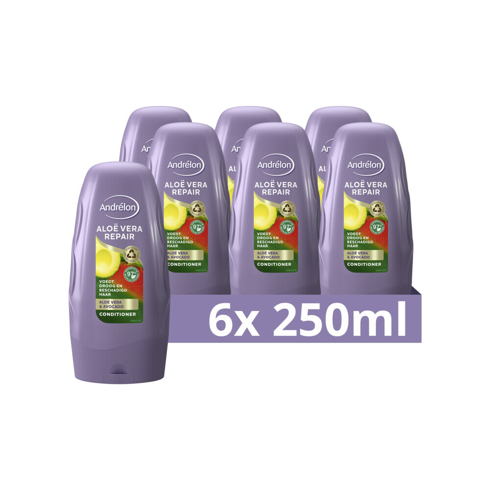 6x Andrelon Conditioner Aloe Vera Repair250 ml