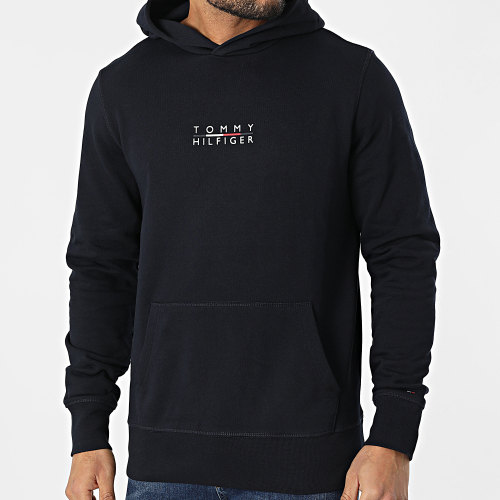 Sweat Capuche Square Logo 4150 Bleu Marine