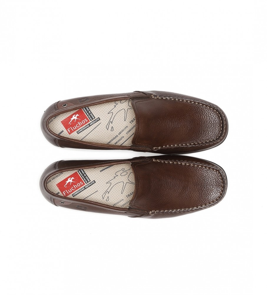 Mocassins Fluchos Tornado em couro marrom escuro