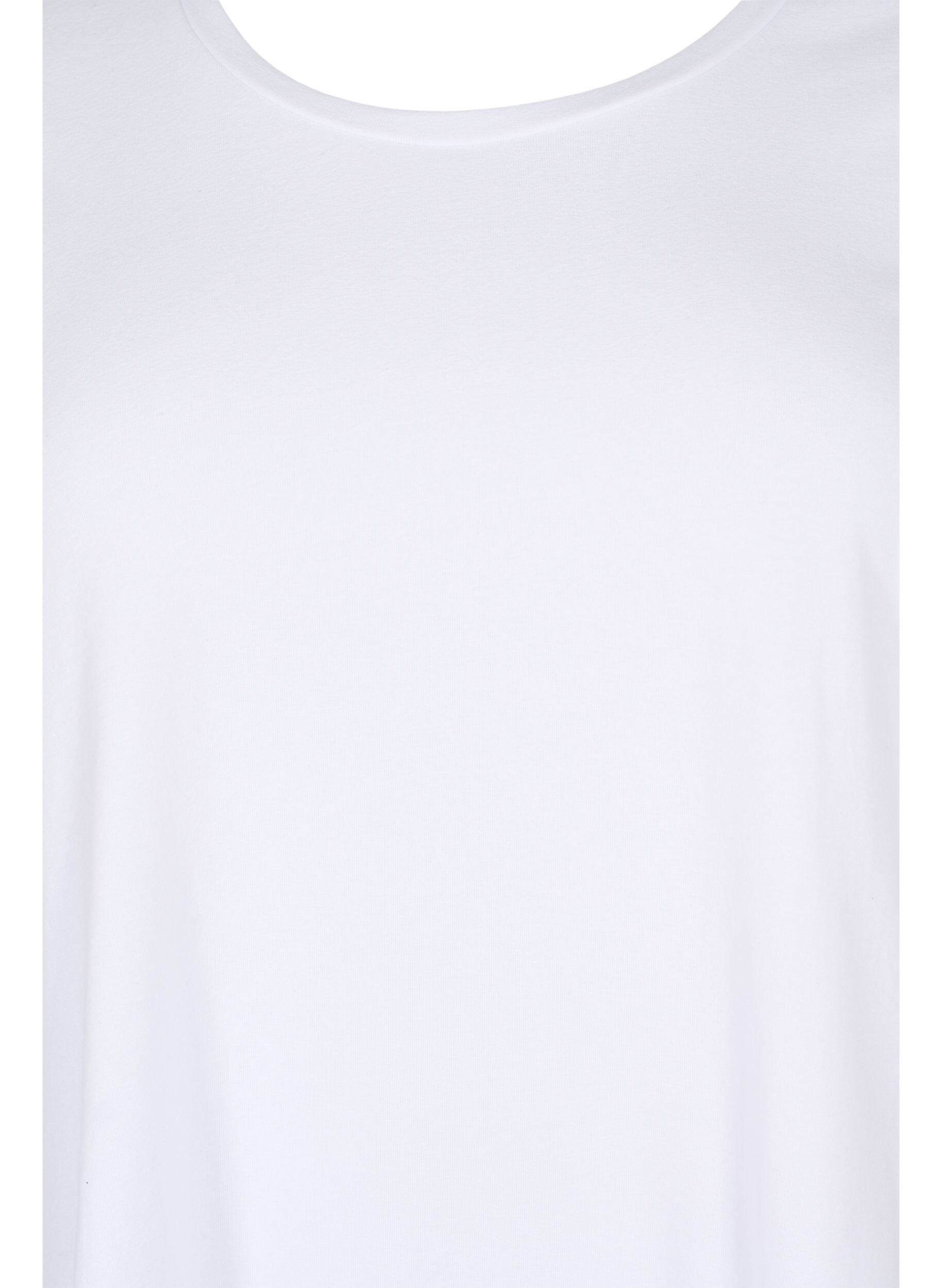 Basis bomulds t-shirt med 3/4 ærmer